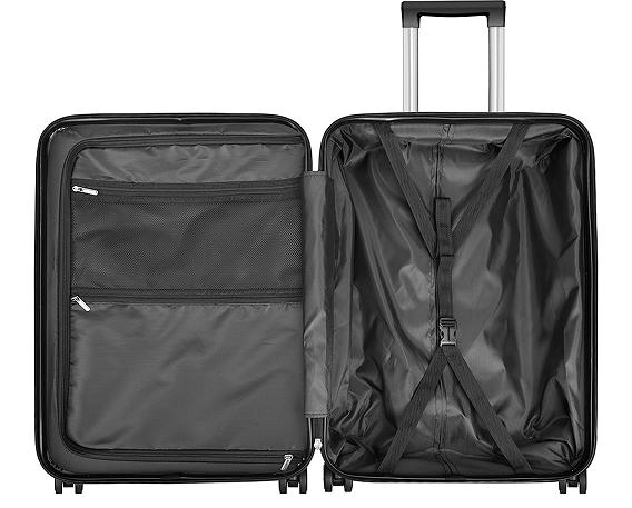 Minimalist 24-Inch Spinner Suitcase with Expandable Capacity and TSA Lock Hard Shell Lightweight Luggage