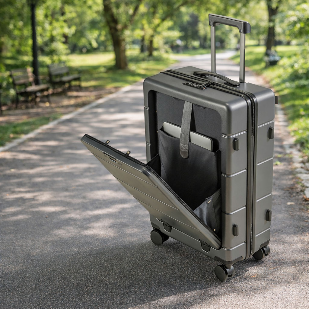 suitcase for business trips in gray suitcase for business trips in gray