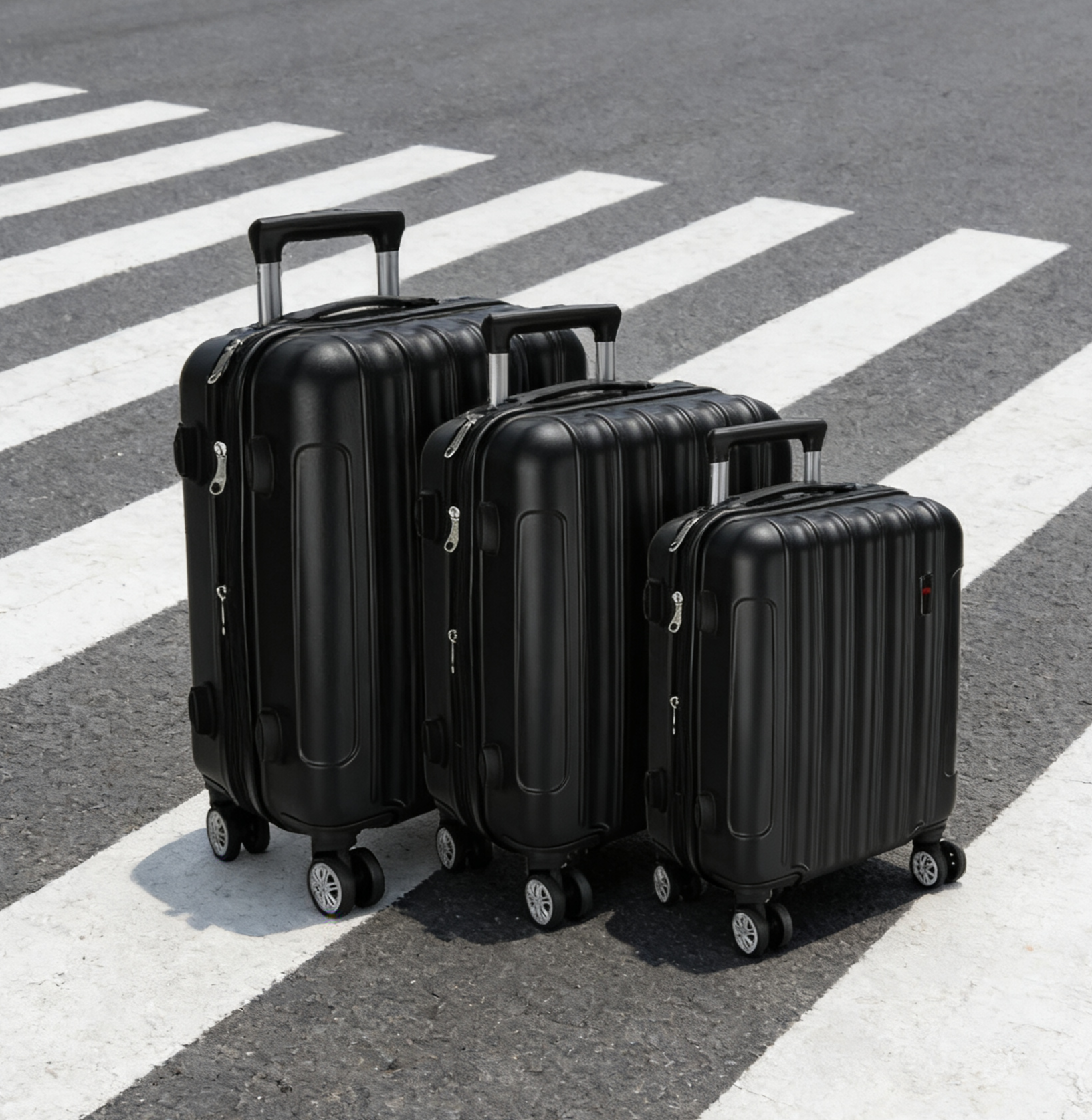 3-Piece Spinner Wheels Durable Expandable Hard Shell Luggage Set
