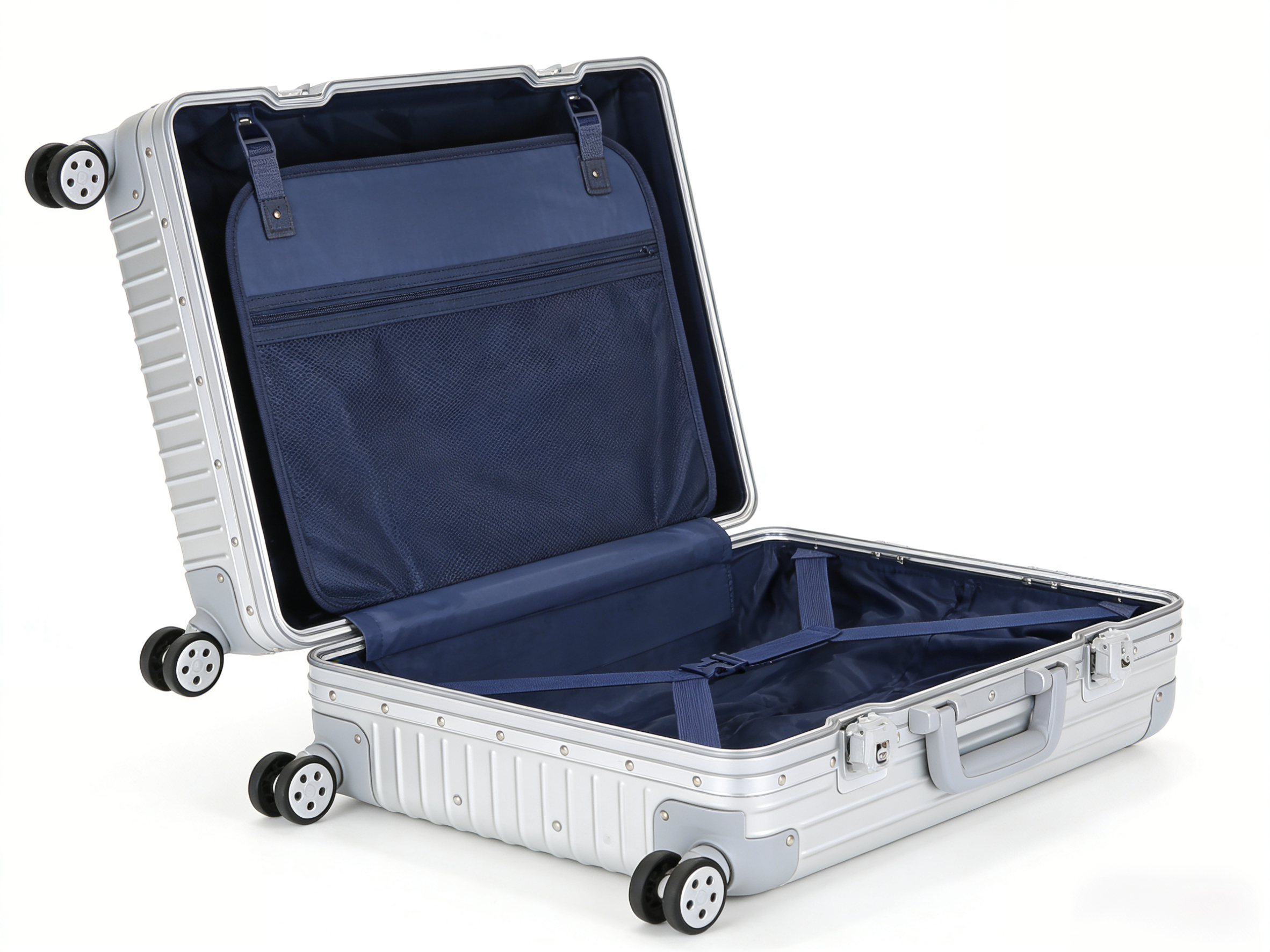4-Piece hard shell expandable 4 spinner wheels lightweight luggage