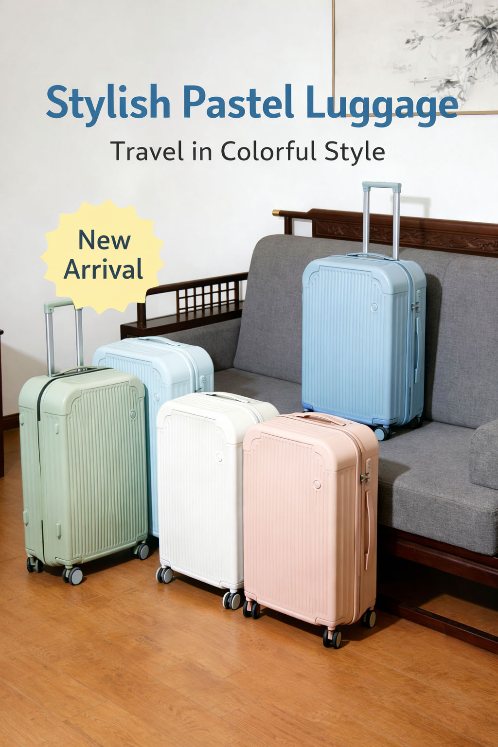 Pastel Color Travel Suitcase Collection ins luggage