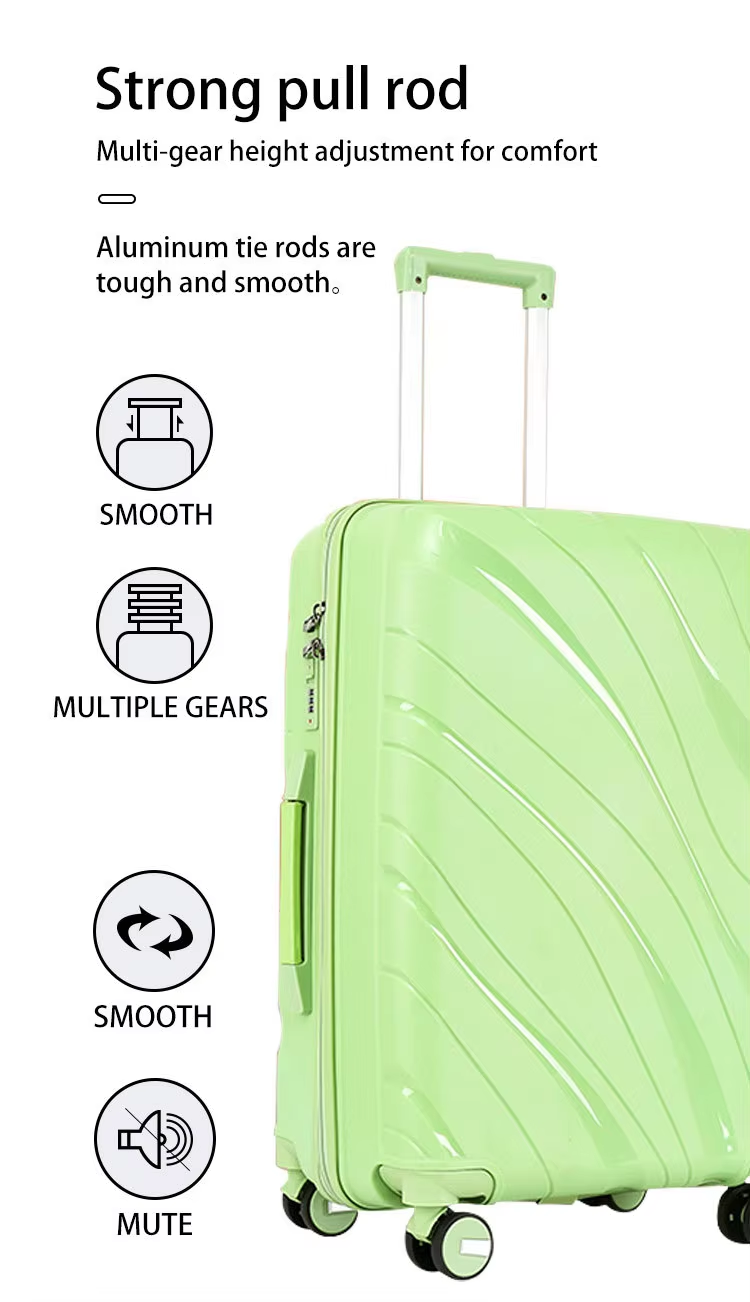 travel luggage set with spinner casters,strong pull rod,multi-gear height adjustment for comfort