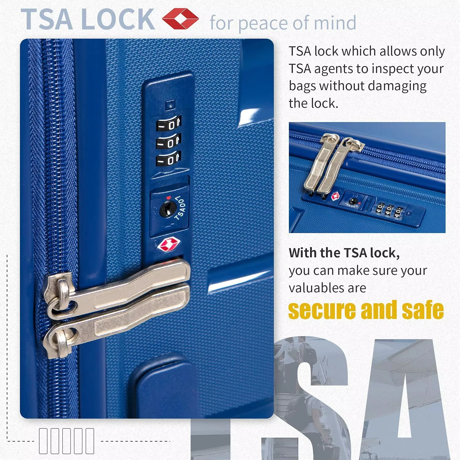 New Design PP Material Lightweight Spinner Suitcase