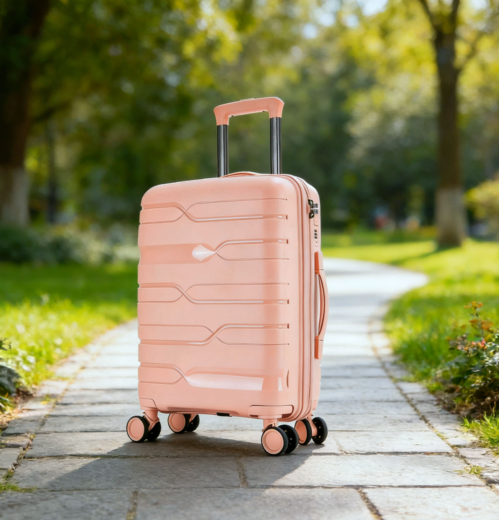 Lightweight PP Hard Shell Anti-Wear Travel Suitcase
