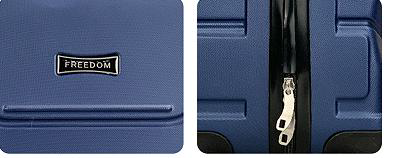 FREEDOM 3-Piece Lightweight ABS Hardside Luggage Set with Spinner Wheels – Blue Travel Suitcase (20/24/28 Inch)