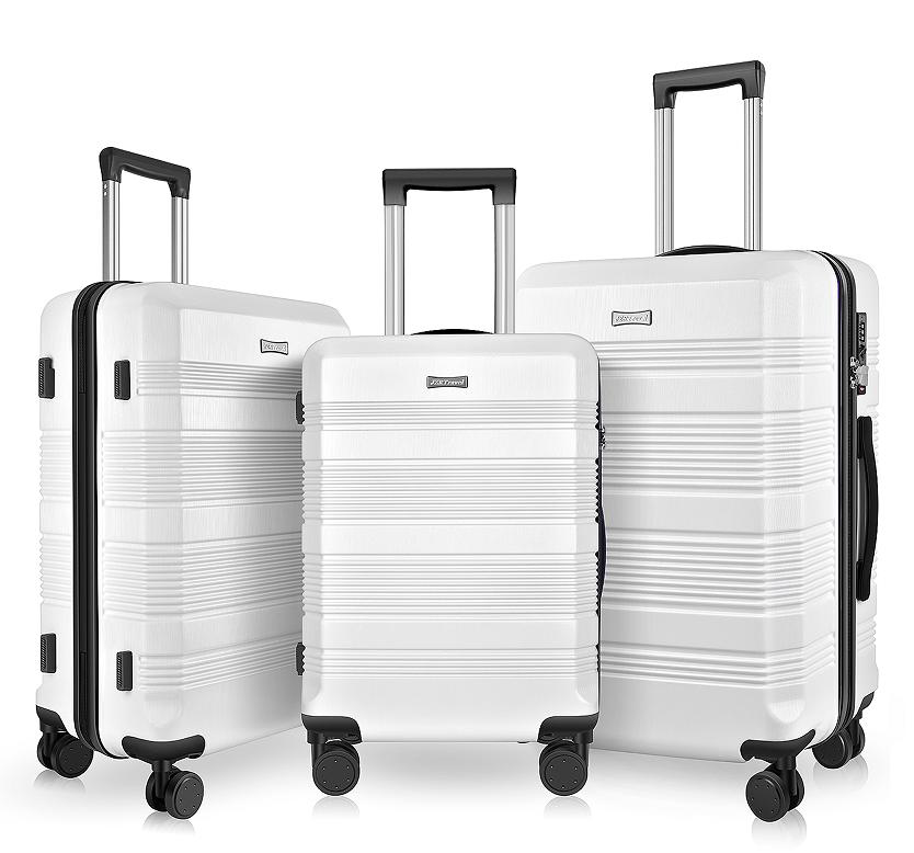 Brushed 3-Piece Spinner Suitcase Set with TSA Locks and Expandable Storage – Lightweight Travel Luggage