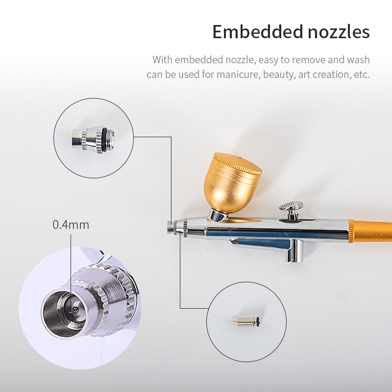 0.3mm Mini Air Compressor Kit Air Brush Paint Spray Gun Airbrush for Nail Art Tattoo Craft Cake Nano Fog Mist Sprayer