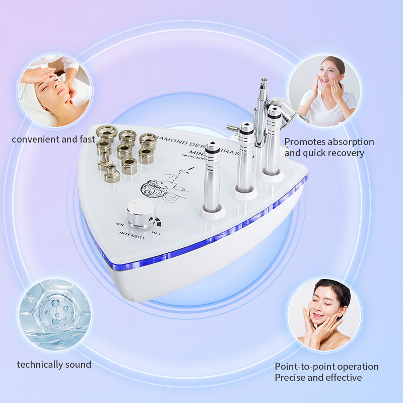 Beauty Star Diamond Microdermabrasion Machine with Spray Gun, Professional Home Use Facial Beauty Salon Equipment Strong Suction Power 65-68cmhg