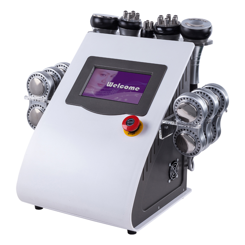 6 in 1 Portable Slimming RF Ultrasonic Vacuum RF Suction Body Cavitation Ultrasonic Cavitation Machine for Salon