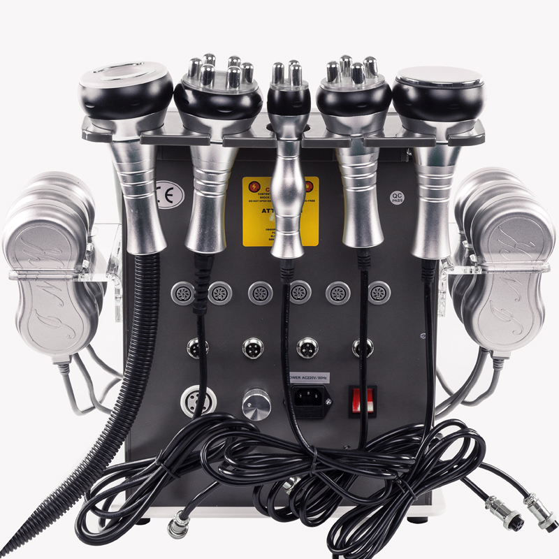6 in 1 Portable Slimming RF Ultrasonic Vacuum RF Suction Body Cavitation Ultrasonic Cavitation Machine for Salon
