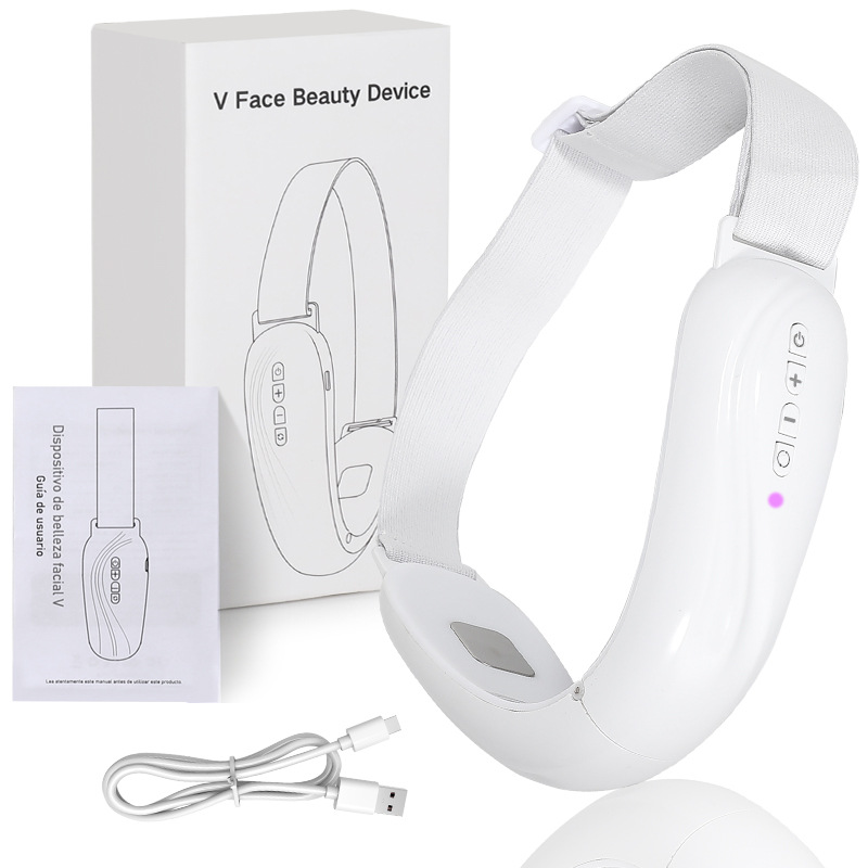 V Face Lifting Device – EMS Jawline Slimming Belt with Heat & LED Light Therapy
