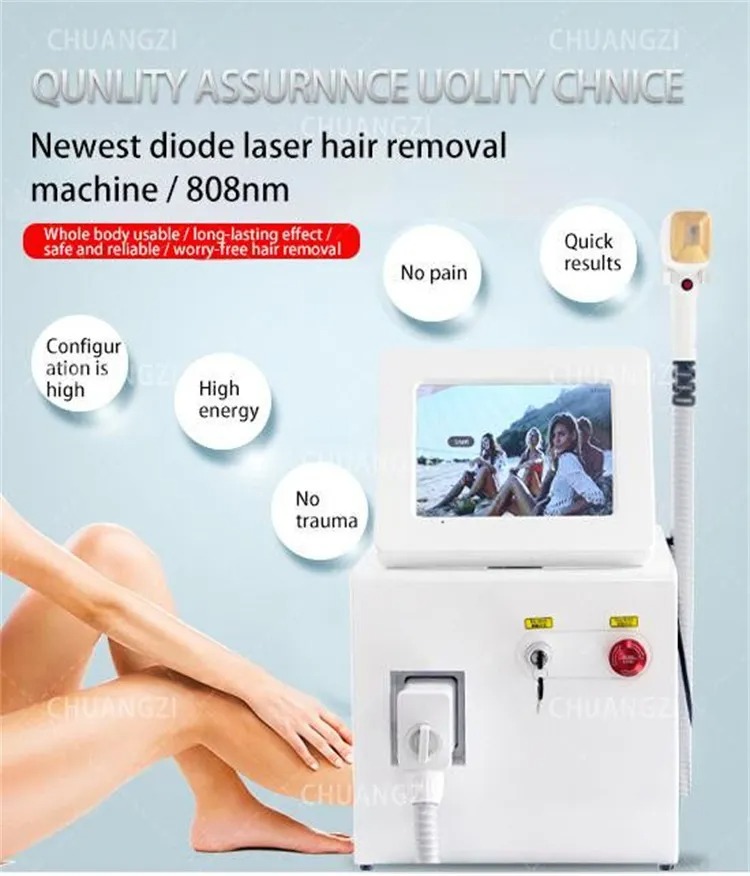808nm Diode Laser Hair Removal Machine - Permanent Painless Hair Removal for Face & Body
