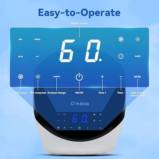 Hot and Cold Sprayer Facial Spa 7 Colors Beauty Instrument Light Therapy Nano Water Spray Skin Care Machine