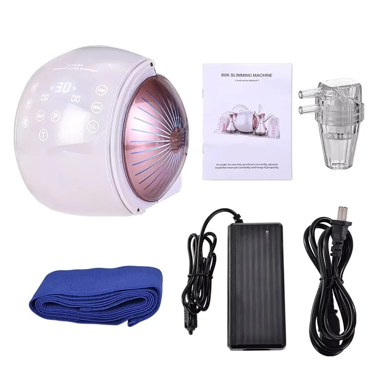 Ultrasonic Fat Burning 80k Cavitation Machine with Lipo Vacuum & Laser Pads | Body Slimming & Skin Tightening