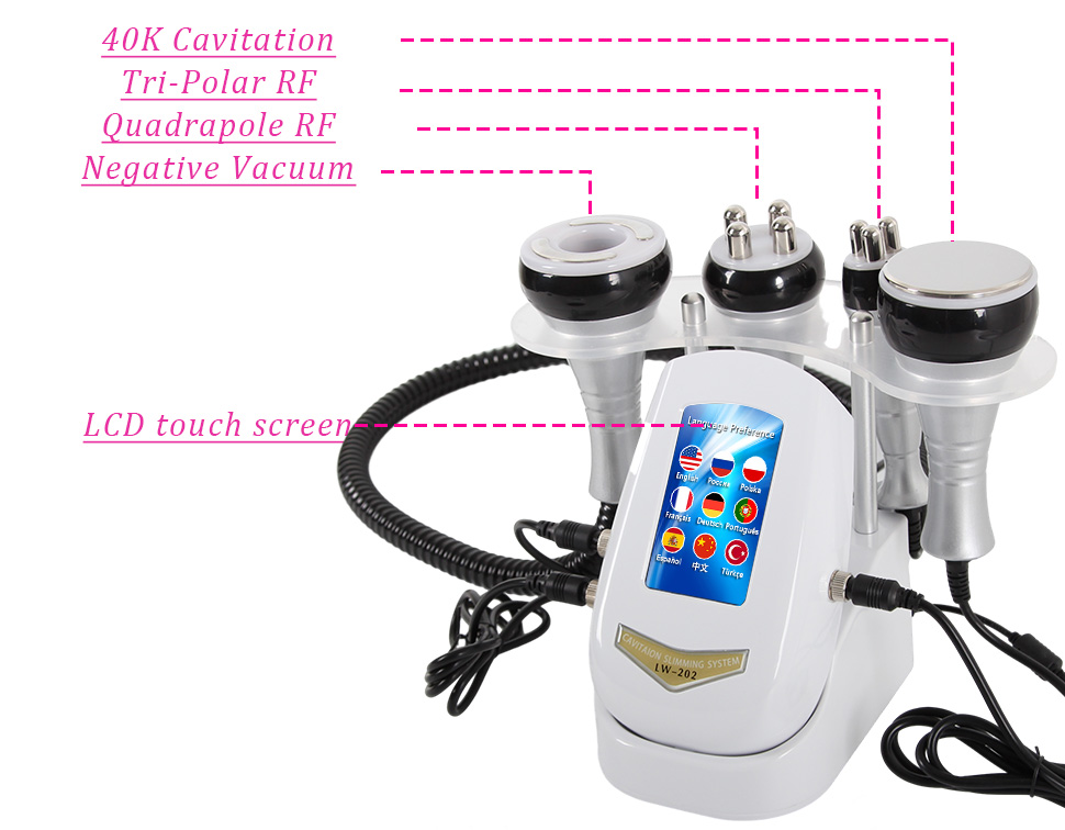 4 In 1 40K Cavitation Bipolar RF Radio Frequency Multipolar Vacuum Body Fitness Fat Burning Skin Rejuvenation Machine product title