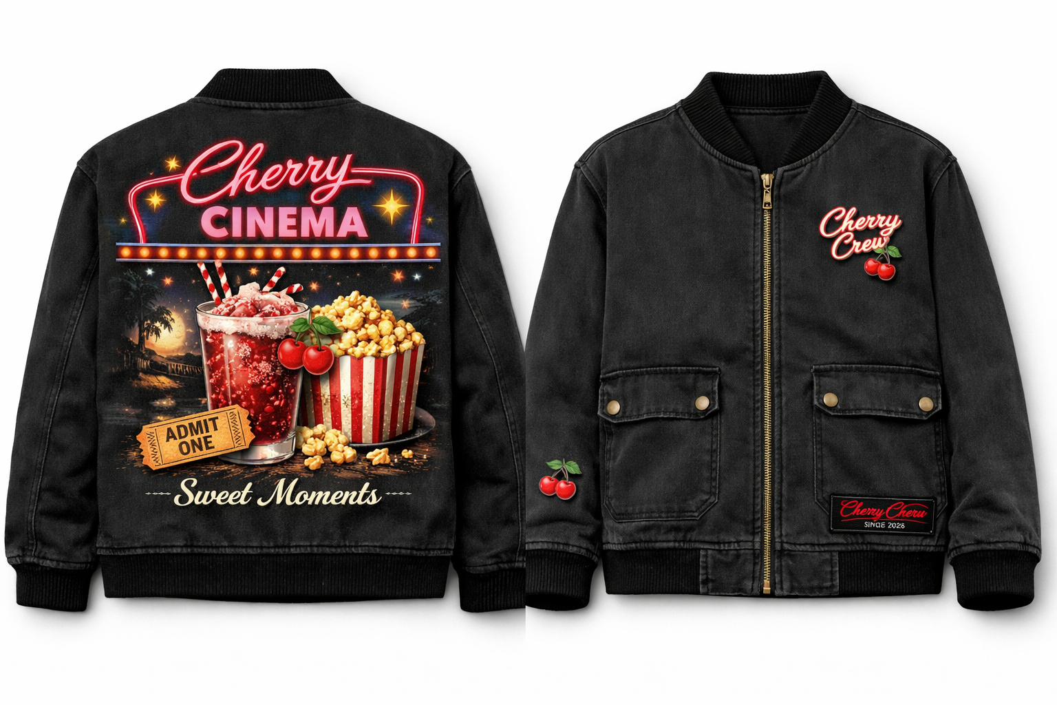 🍒 Cherry Cinema: Midnight Premiere in the Palm Garden