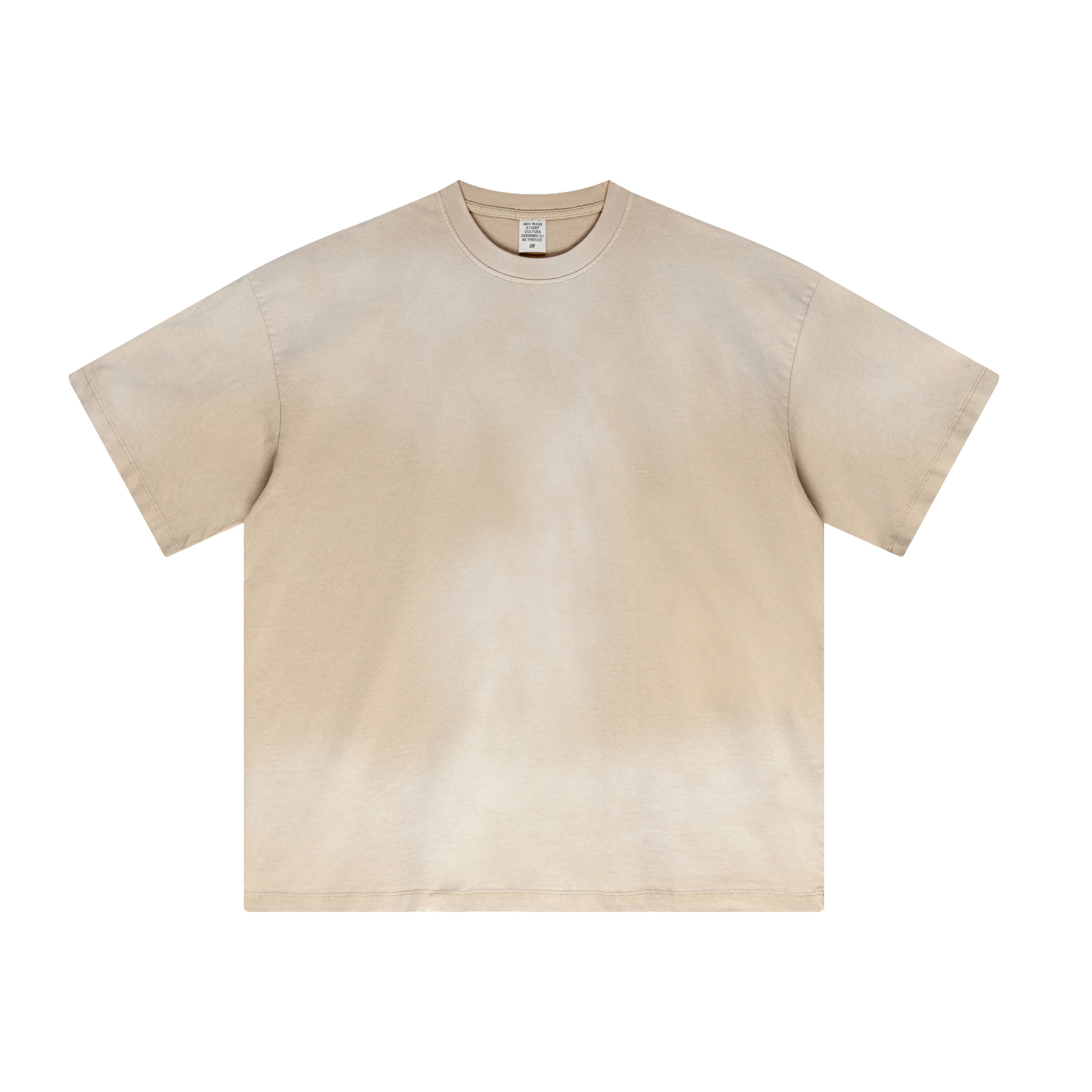 Pink Gradient Washed Minimal Streetwear Oversized T Shirt