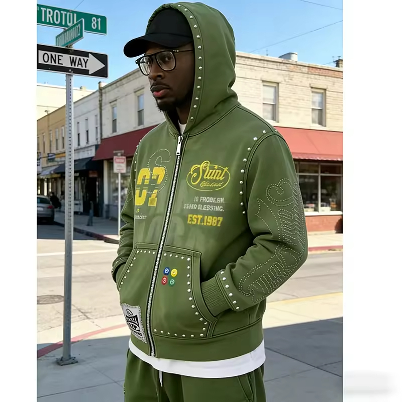 Acid Wash Hoodies Men