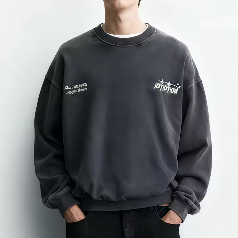 Pullover Acid Wash Sweatshirt