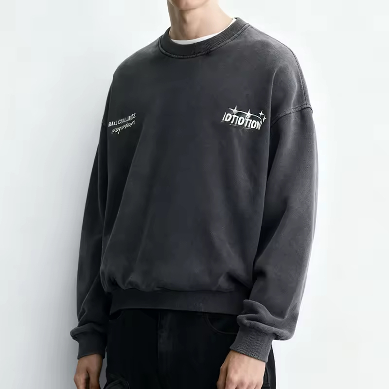 Pullover Acid Wash Sweatshirt