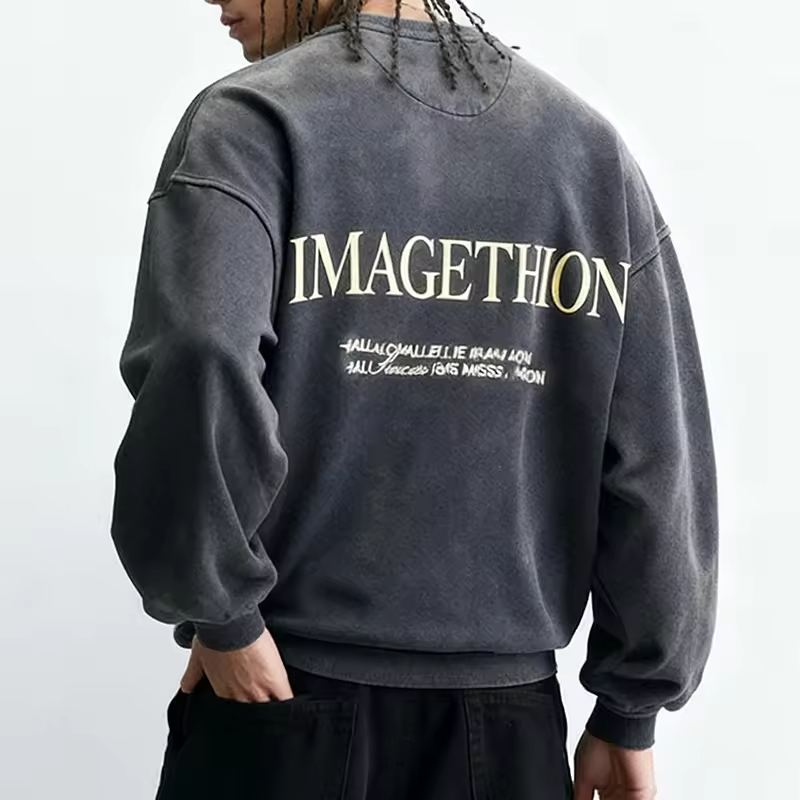 Pullover Acid Wash Sweatshirt