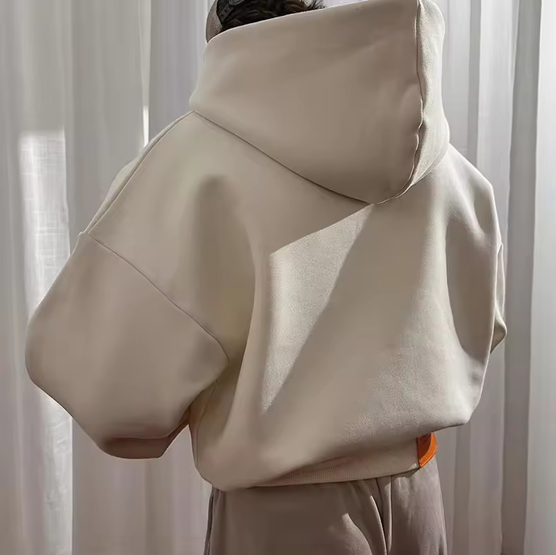 Men's drop shoulder heavyweight oversized zip hoodie