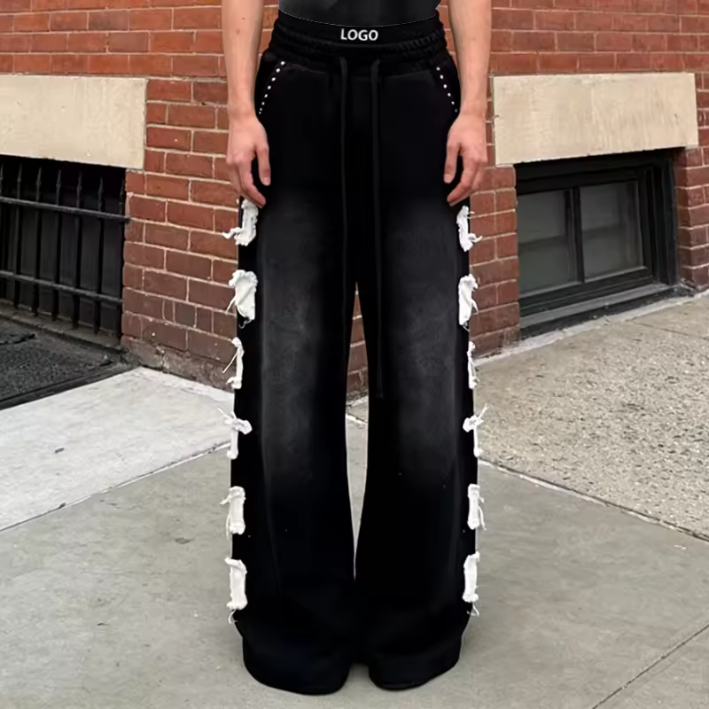 Baggy Double Waist Stacked Sweatpants