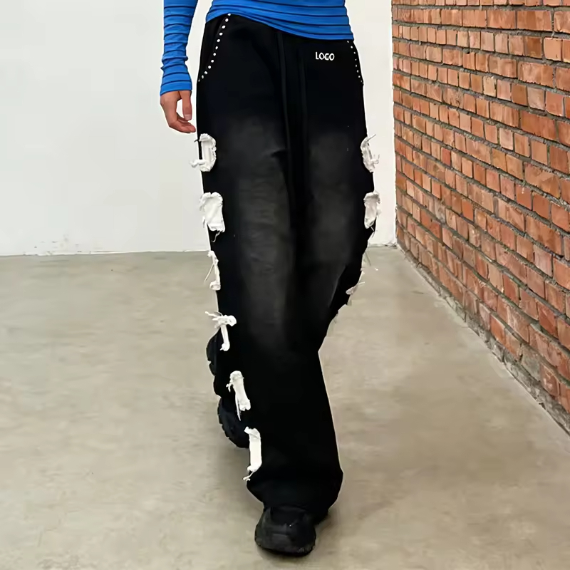 Baggy Double Waist Stacked Sweatpants
