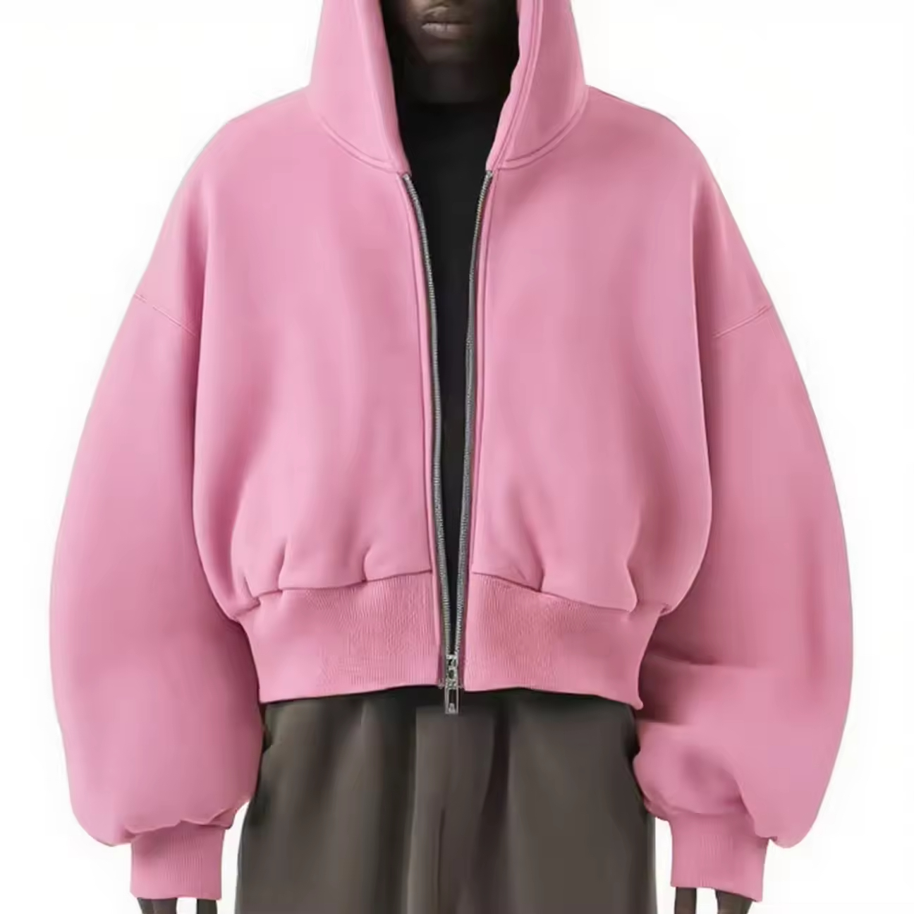 Cropped Boxy Oversized Hoodie