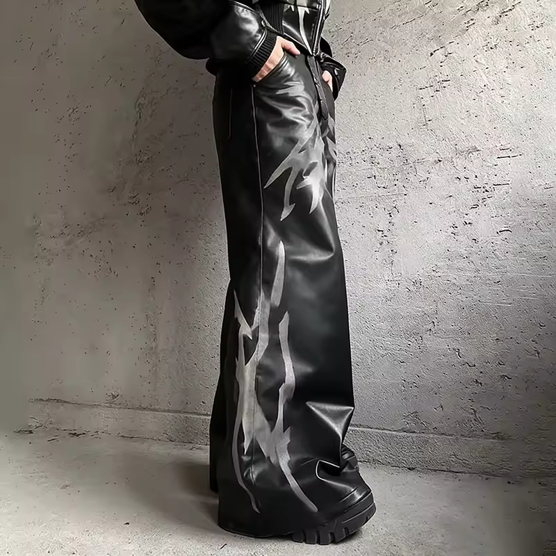 Baggy Leather Pu Pants