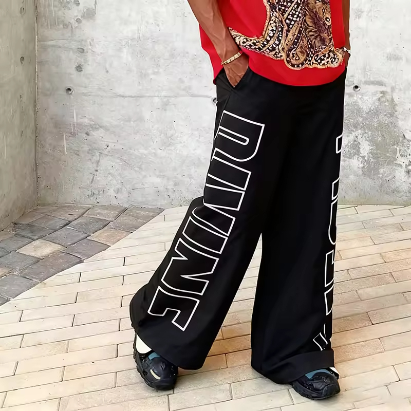 Nylon Baggy Track Pants