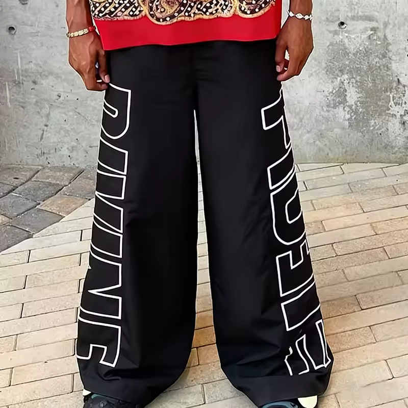 Nylon Baggy Track Pants