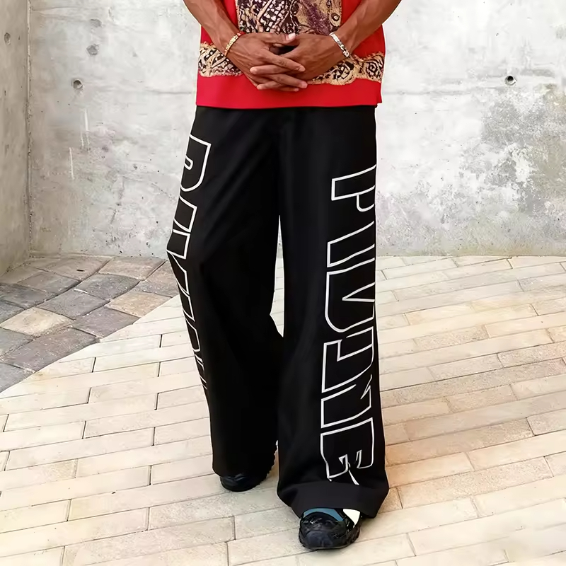 Nylon Baggy Track Pants