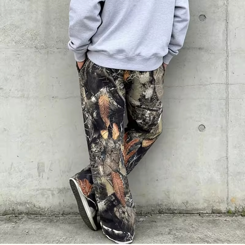 Baggy Wide Leg Leaf Real Tree Camo Pants