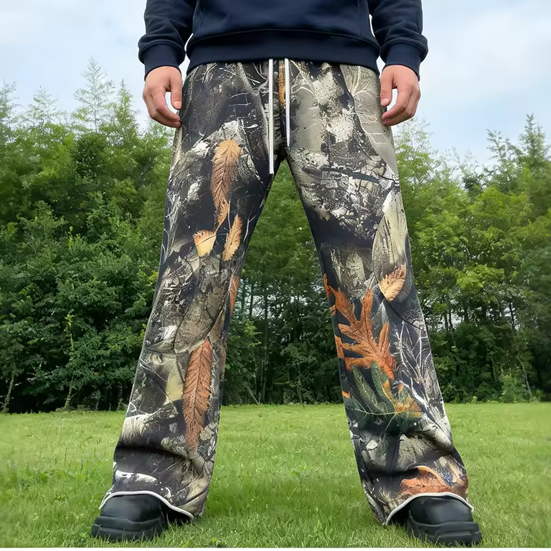 Baggy Wide Leg Leaf Real Tree Camo Pants