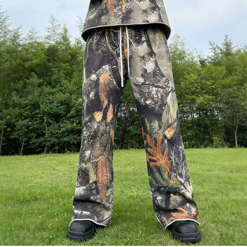 Baggy Wide Leg Leaf Real Tree Camo Pants