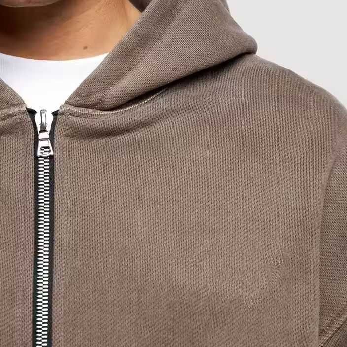 Men's casual oversized zip up hoodie