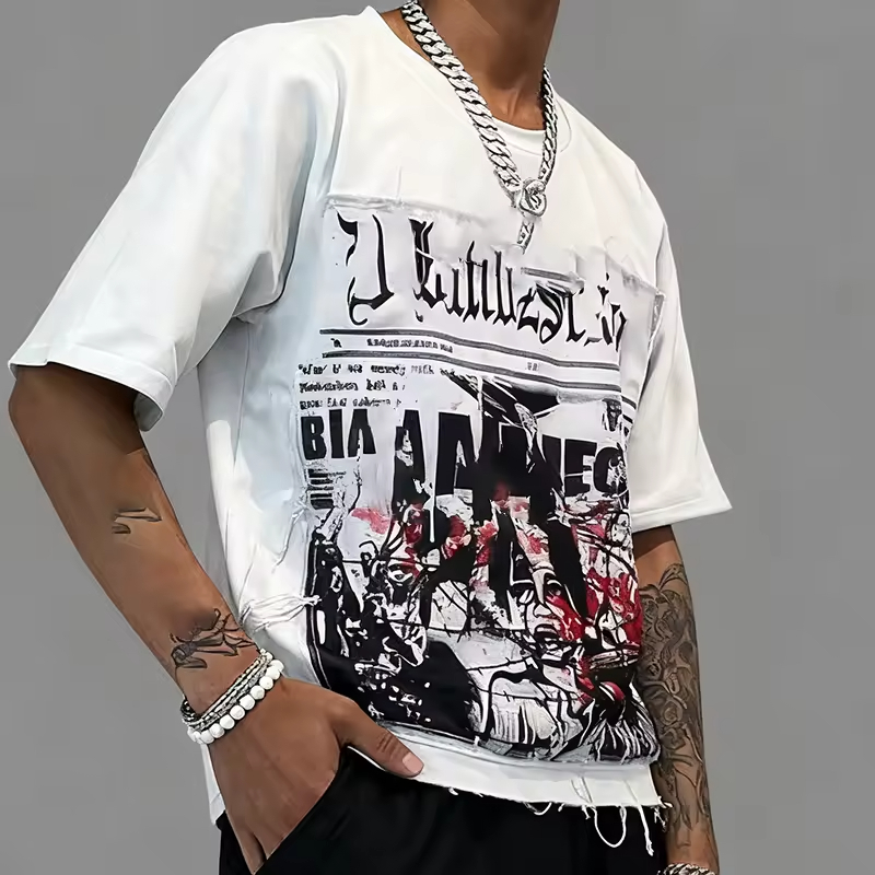 Streetwear Oversized Graphic T Shirt