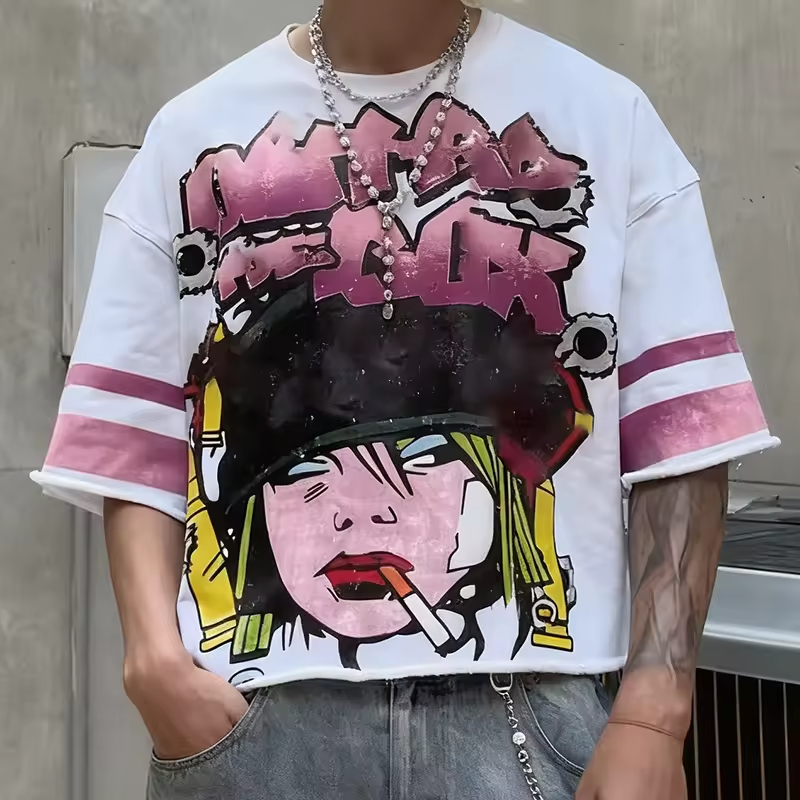 Hip Hop Style Graffiti Graphic T-shirt