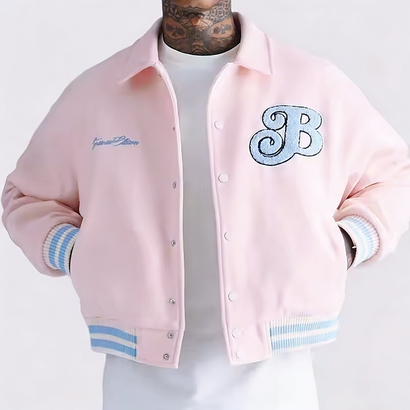 Boxy Varsity Jacket for Men