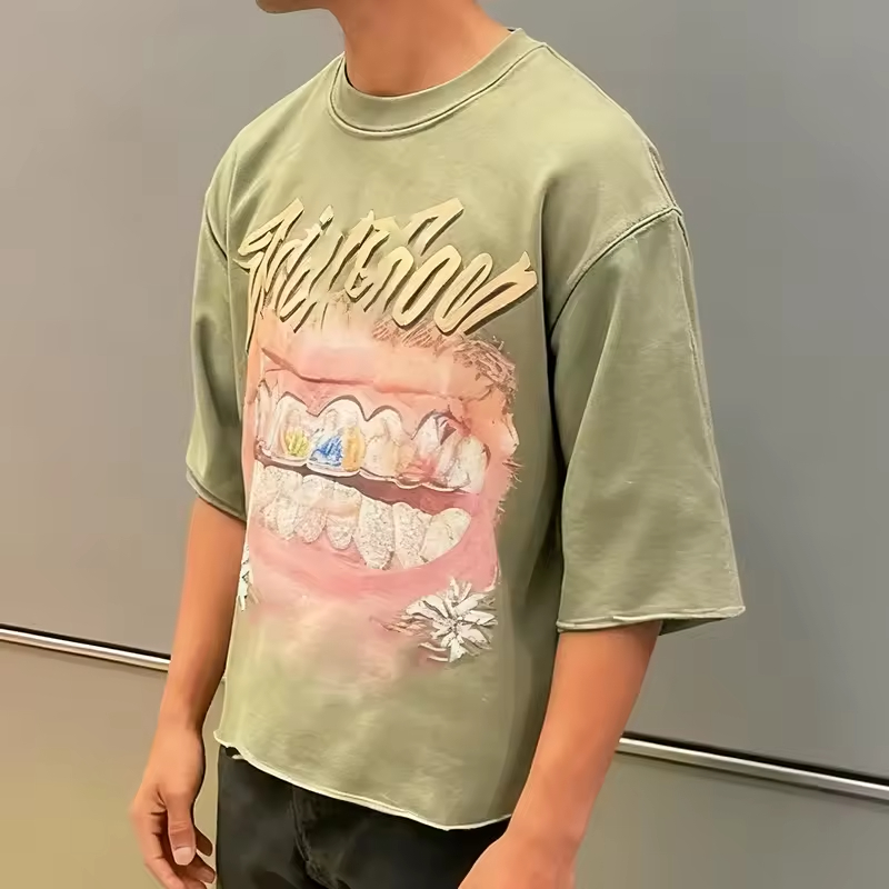 Drop Shoulder Cotton Oversized Boxy Vintage T-shirts