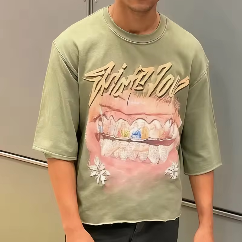 Drop Shoulder Cotton Oversized Boxy Vintage T-shirts
