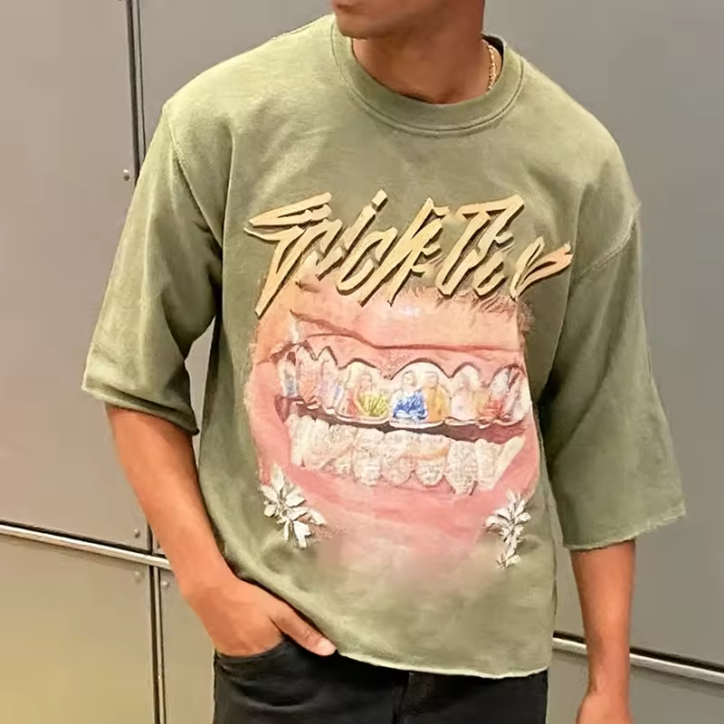 Drop Shoulder Cotton Oversized Boxy Vintage T-shirts