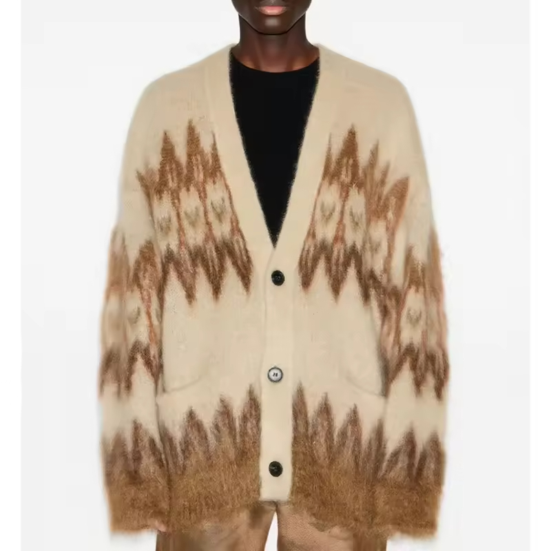 Brushed Mohair Cardigan