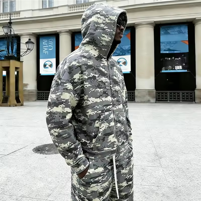 Camo Baggy Tracksuit Men