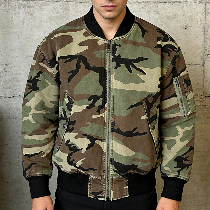 Camo Bomber Jacket