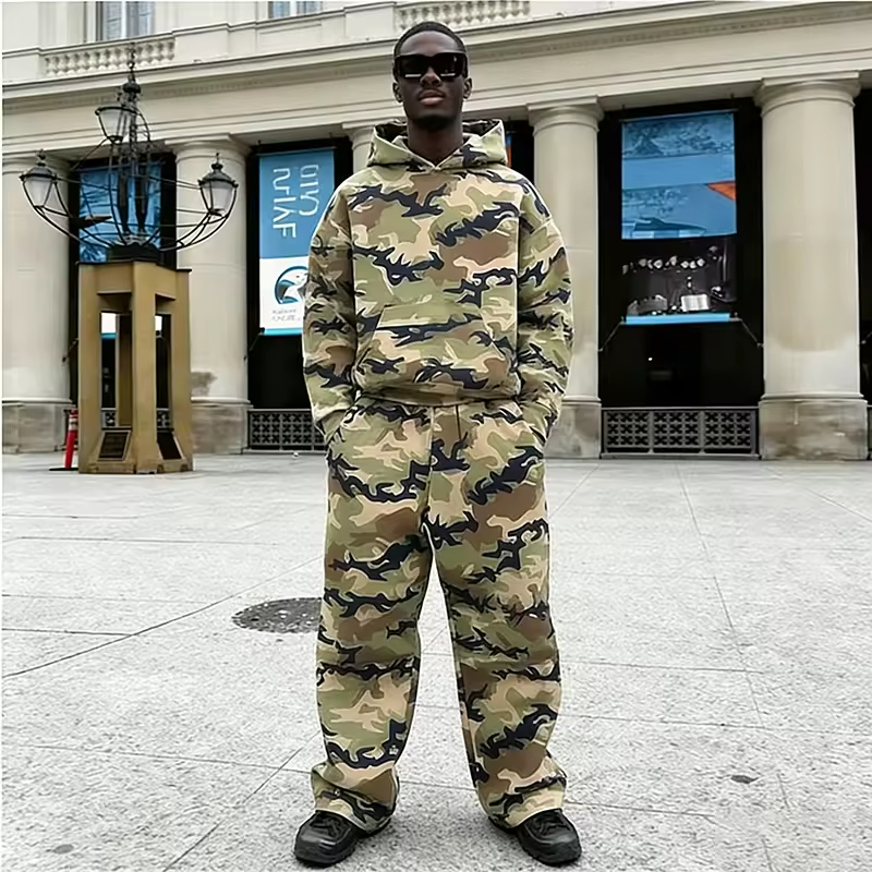 Camo Two Piece Jogging Tracksuit