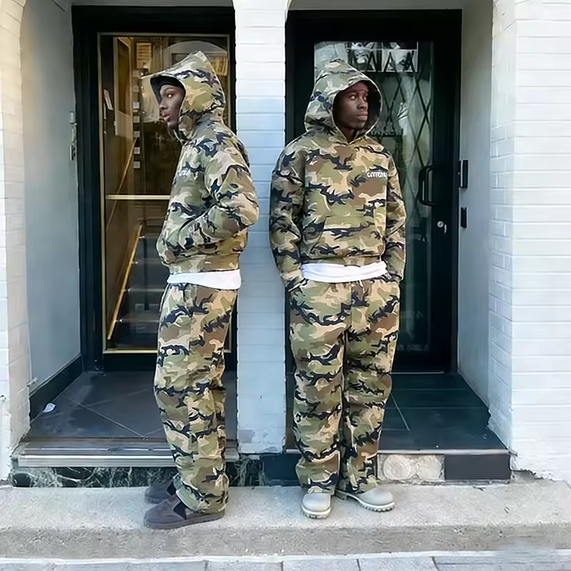 Camo Two Piece Jogging Tracksuit