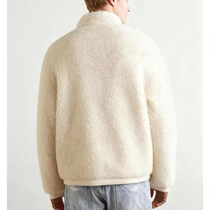 Soft Sherpa Zip Jacket with Stand Collar