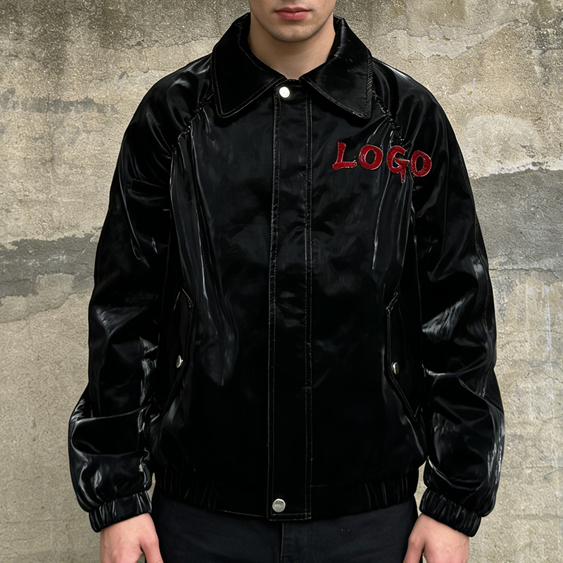 Coated Mens Bomber Jacket